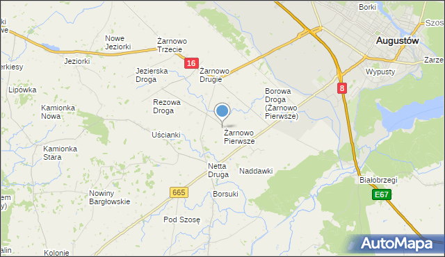 mapa Żarnowo Pierwsze, Żarnowo Pierwsze na mapie Targeo